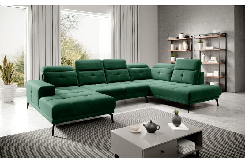 Devender Sofa m. Chaiselonger - Grøn - Møbler - Sofaer - U Sofa