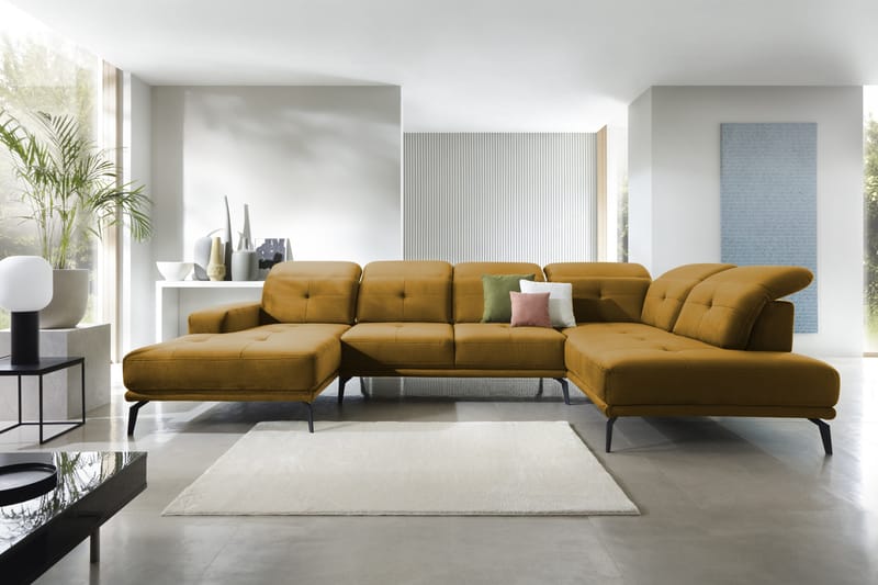 Devender Sofa m. Chaiselonger - Gul - Møbler - Sofaer - U Sofa