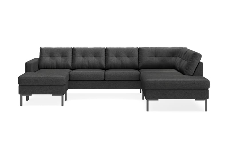 Frillestad 4-pers U-sofa Divan Venstre - Mørkegrå - Møbler - Sofaer - U Sofa