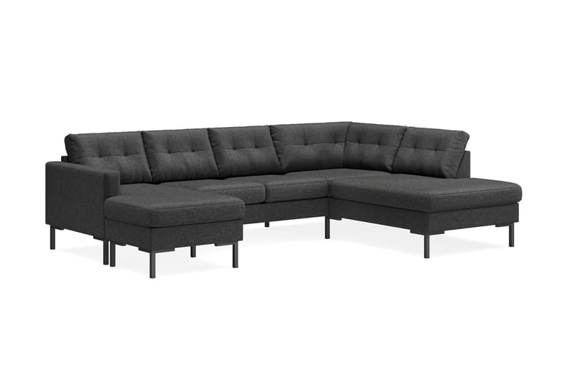 Frillestad 4-pers U-sofa Divan Venstre - Mørkegrå - Møbler - Sofaer - U Sofa