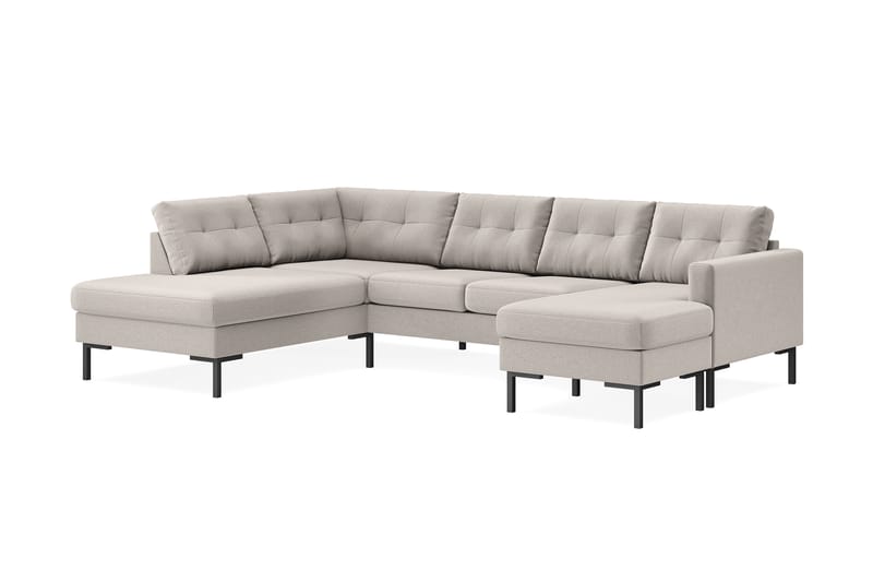 Frillestad 4-pers U-sofa Divan Højre - Beige - Møbler - Sofaer - U Sofa