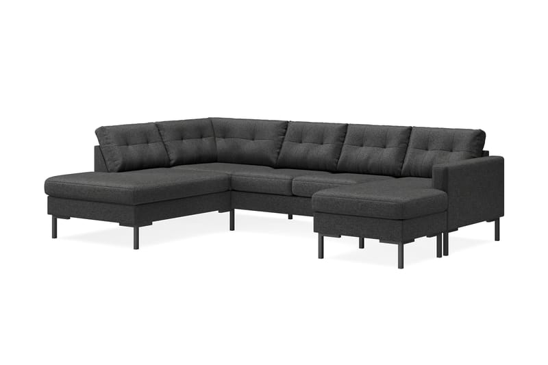 Frillestad 4-pers U-sofa Divan Højre - Mørkegrå - Møbler - Sofaer - U Sofa