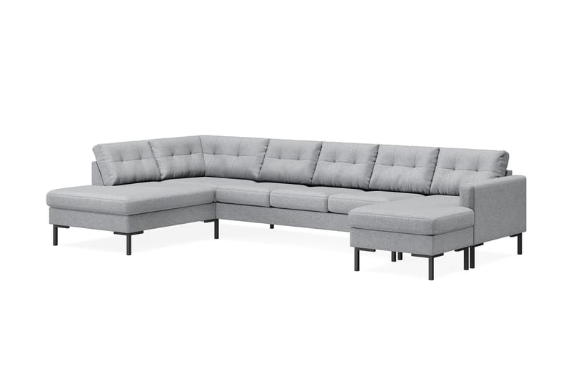 Frillestad 5-pers U-sofa Divan Højre - Grå - Møbler - Sofaer - U Sofa