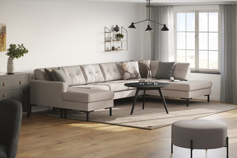 Frillestad 5-pers U-sofa Divan Venstre - Beige - Møbler - Sofaer - U Sofa