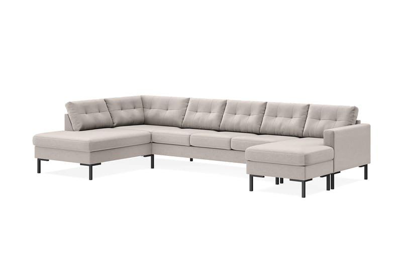 Frillestad 5-pers U-sofa Divan Højre - Beige - U Sofa