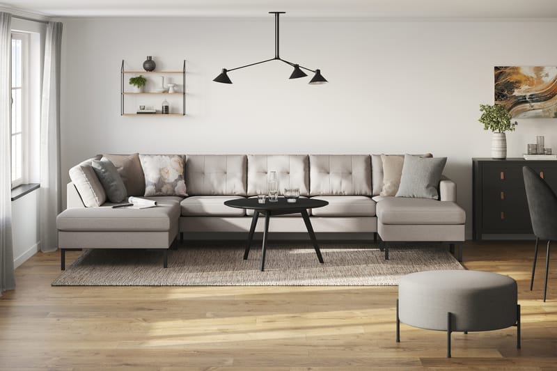 Frillestad 5-pers U-sofa Divan Højre - Beige - Møbler - Sofaer - U Sofa