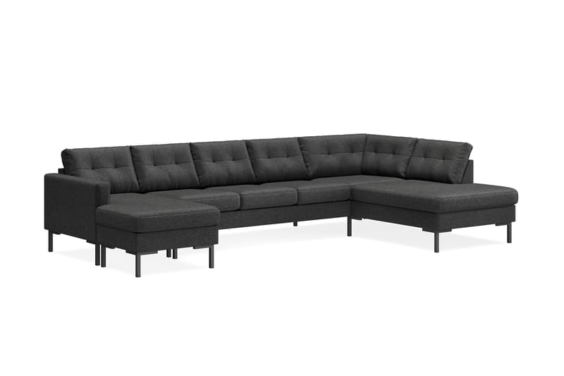 Frillestad 5-pers U-sofa Divan Venstre - Mørkegrå - Møbler - Sofaer - U Sofa