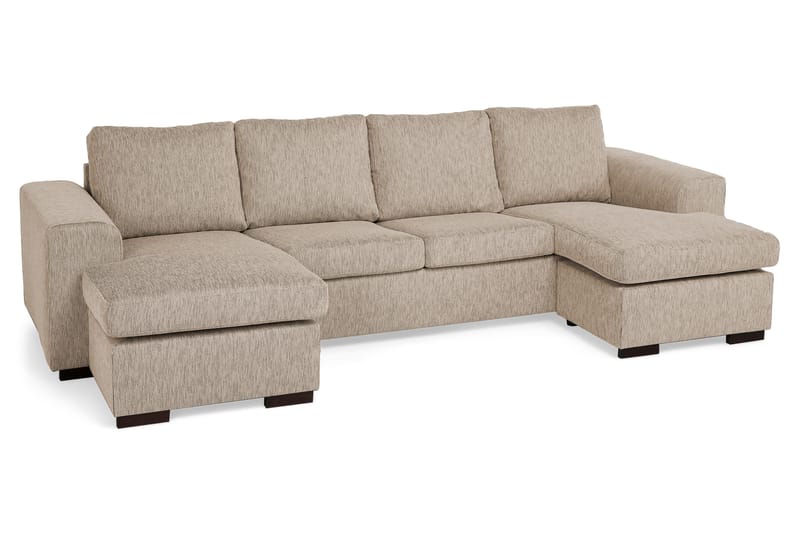 Link Dobbelt Chaiselongsofa 4-pers - Beige - U Sofa