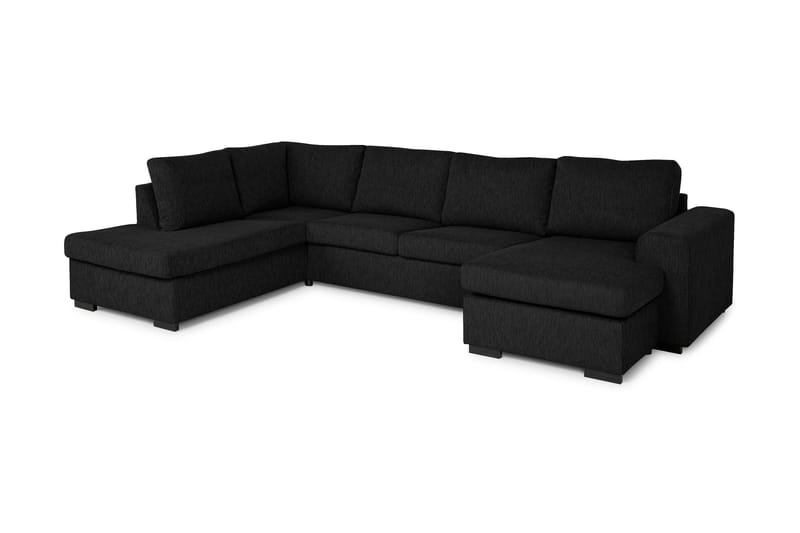 Link U-sofa Large med Chaiselong Højre - Sort - Møbler - Sofaer - U Sofa