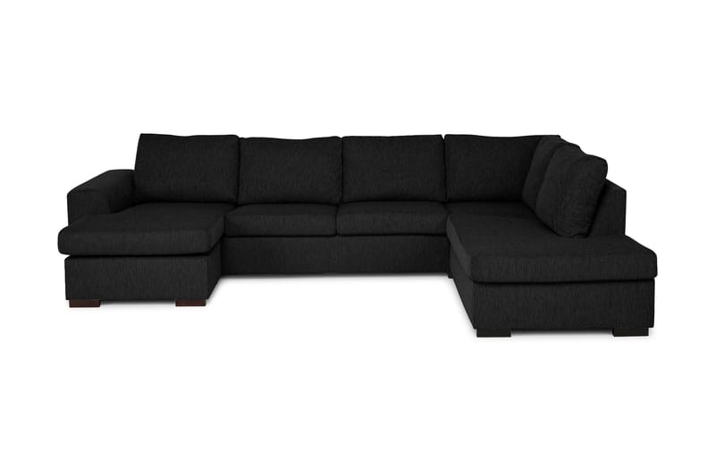 Link U-sofa Large med Chaiselong Venstre - Sort - Møbler - Sofaer - U Sofa