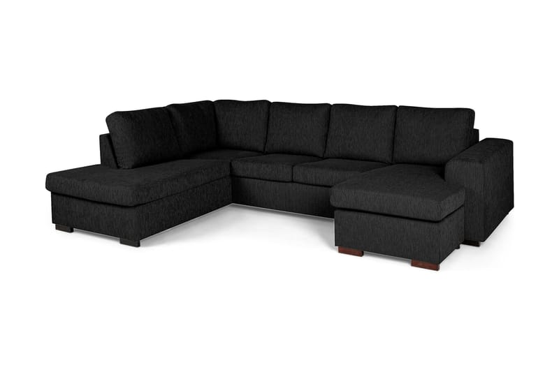 Link U-sofa med Chaiselong Højre - Sort - Møbler - Sofaer - U Sofa