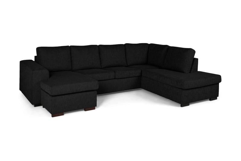 Link U-sofa med Chaiselong Venstre - Sort - Møbler - Sofaer - U Sofa