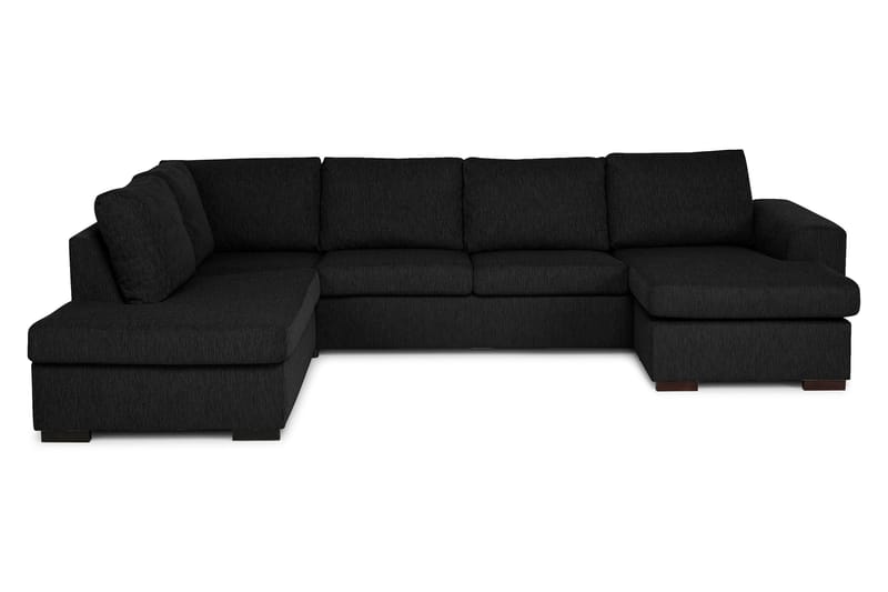 Link U-sofa XL med Chaiselong Højre - Sort - Møbler - Sofaer - U Sofa