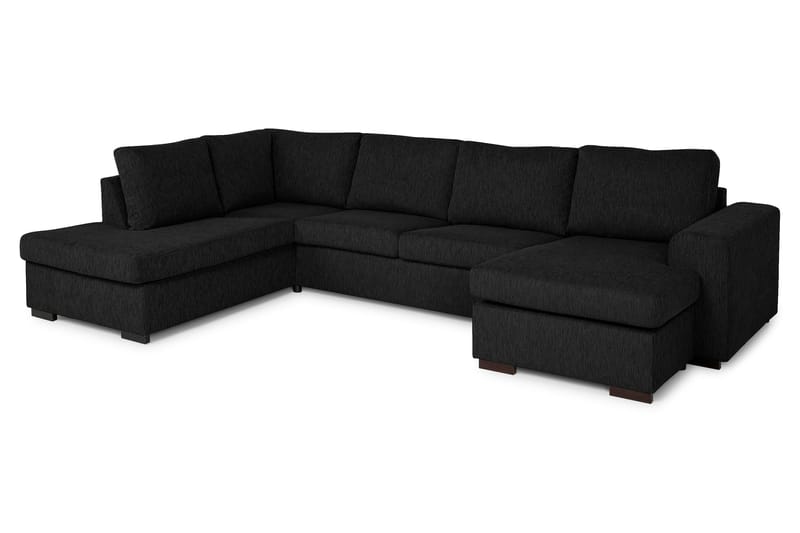 Link U-sofa XL med Chaiselong Højre - Sort - Møbler - Sofaer - U Sofa