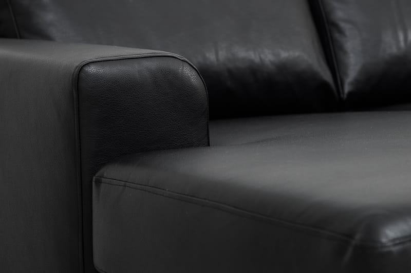 Link U-sofa XL med Chaiselong Venstre Kunstlæder - Sort - Møbler - Sofaer - U Sofa