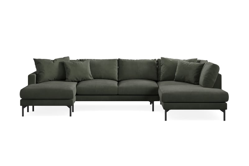 Menard 5-pers U-sofa - Mørkegrøn - Møbler - Sofaer - U Sofa