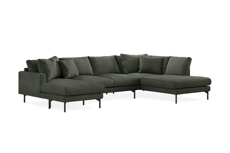 Menard 5-pers U-sofa - Mørkegrøn - Møbler - Sofaer - U Sofa