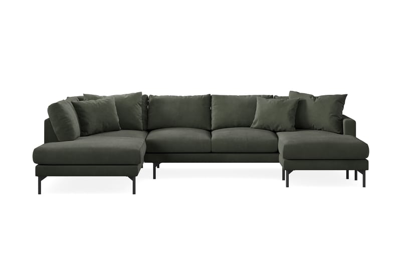 Menard 5-pers U-sofa - Mørkegrøn - Møbler - Sofaer - U Sofa