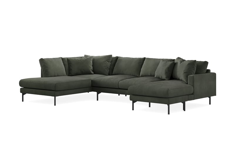 Menard 5-pers U-sofa - Mørkegrøn - Møbler - Sofaer - U Sofa