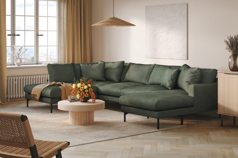 Menard 5-pers U-sofa - Grøn - Møbler - Sofaer - U Sofa