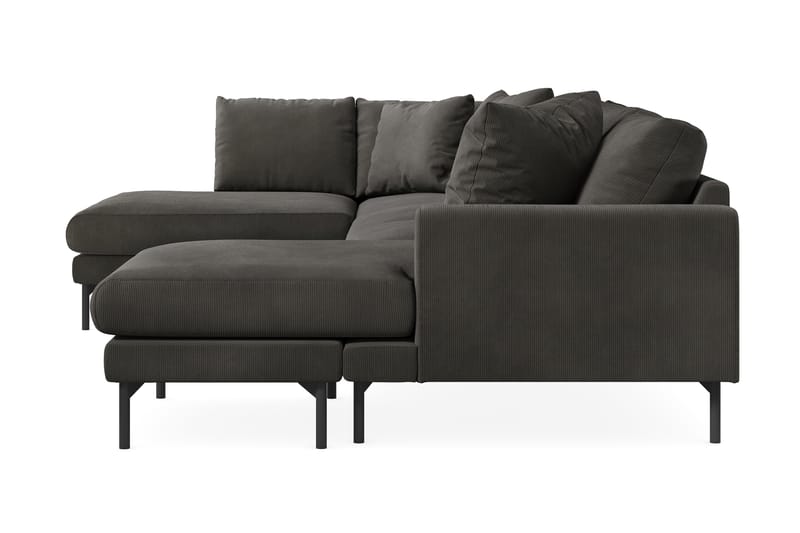 Menard Dyb 5-personers Manchester Stor U Sofa 337 cm bred - Mørkegrå - Møbler - Sofaer - U Sofa