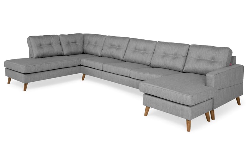 Monroe U-sofa Large med Chaiselong Højre - Grå - Møbler - Sofaer - U Sofa