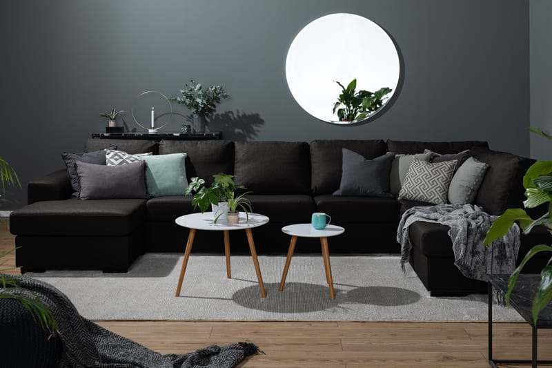 Ocean U-sofa med Chaiselong Højre - Sort - Møbler - Sofaer - U Sofa