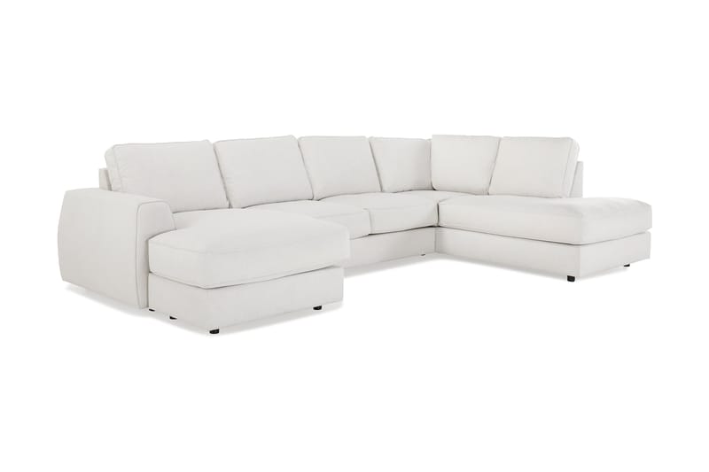 Optus Lyx U-sofa med Chaiselong Venstre - Hørbeige - Lædersofaer - Velour sofaer - U Sofa