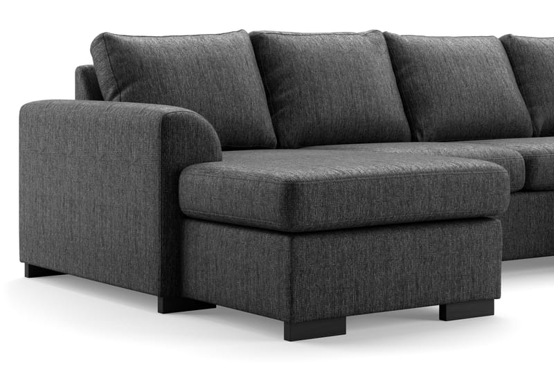 Porto U-sofa med Chaiselong Venstre - Sortmeleret - Møbler - Sofaer - U Sofa