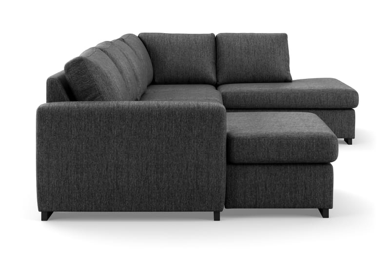 Porto U-sofa med Chaiselong Venstre - Sortmeleret - Møbler - Sofaer - U Sofa