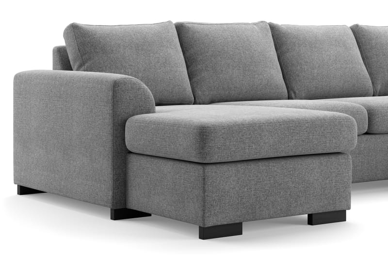 Porto U-Sofa med Dobbelt Chaiselong - Lysegrå - Møbler - Sofaer - U Sofa