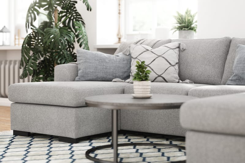 Porto U-Sofa med Dobbelt Chaiselong - Lysegrå - Møbler - Sofaer - U Sofa