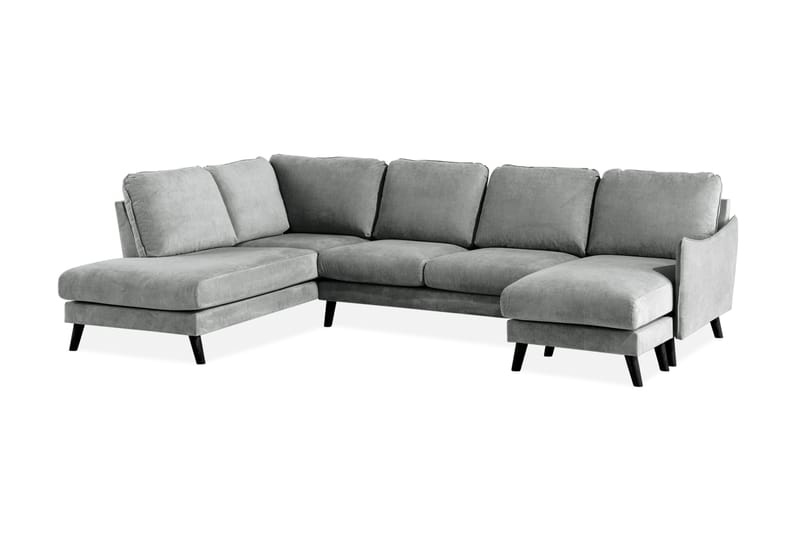 Trend Lyx U-Sofa med Chaiselong Højre - Grå - Møbler - Sofaer - U Sofa