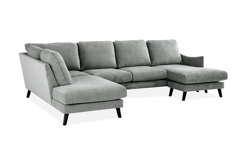 Trend Lyx U-Sofa med Chaiselong Højre - Grå - Møbler - Sofaer - U Sofa