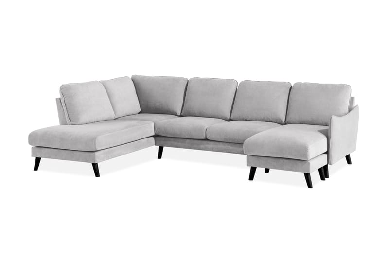 Trend Lyx U-Sofa med Chaiselong Højre - Lysegrå - Møbler - Sofaer - U Sofa