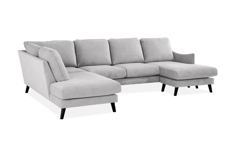 Trend Lyx U-Sofa med Chaiselong Højre - Lysegrå - Møbler - Sofaer - U Sofa