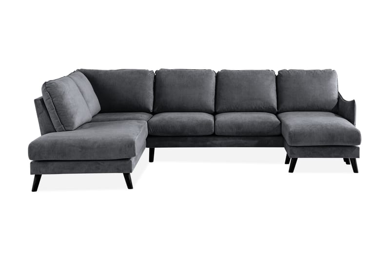 Trend Lyx U-Sofa med Chaiselong Højre - Mørkegrå - Møbler - Sofaer - U Sofa