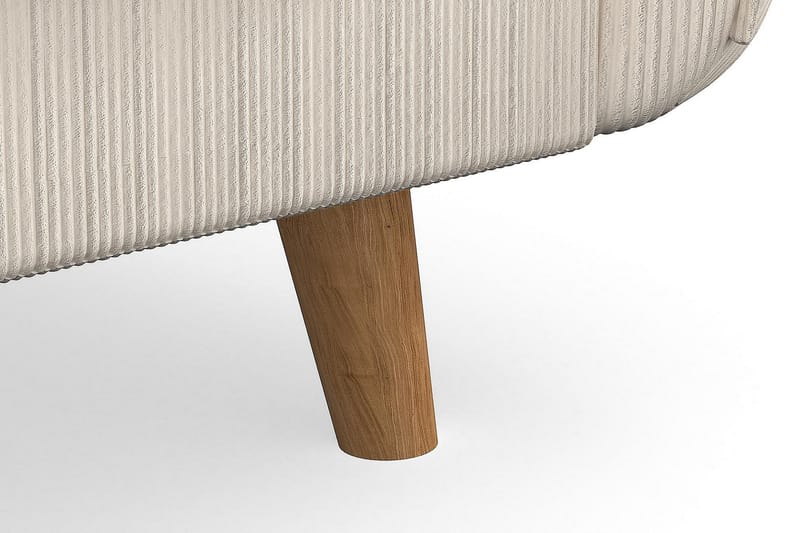 Trend Lyx U-Sofa med Chaiselong Venstre - Beige Jernbanefløjl - Lædersofaer - Velour sofaer - U Sofa