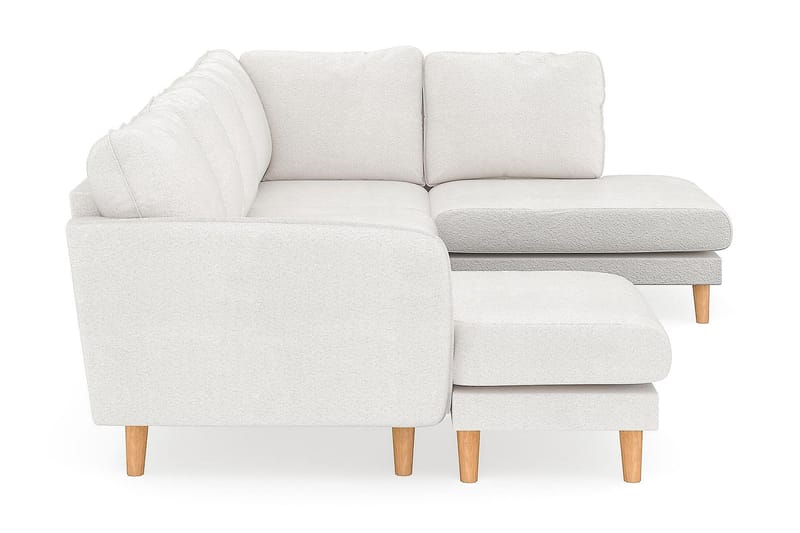 Trend Lyx U-Sofa med Chaiselong Venstre - Hvid|Bouclé - Møbler - Sofaer - U Sofa