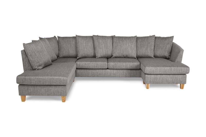 Wave U-sofa med Chaiselong Højre inkl Løse Puder - Brun - Møbler - Sofaer - U Sofa