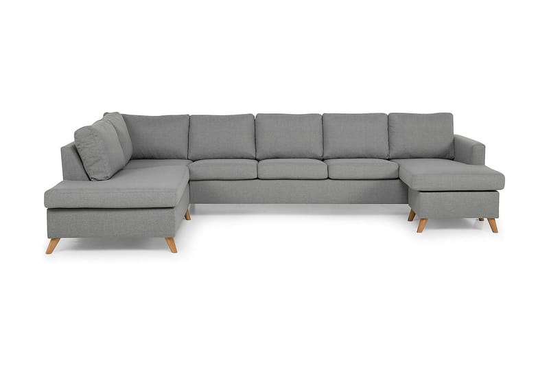 Zero U-sofa Large med Chaiselong Højre - Lysegrå - Møbler - Sofaer - U Sofa