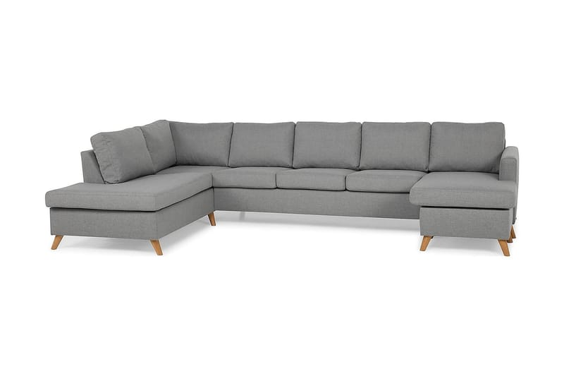 Zero U-sofa Large med Chaiselong Højre - Lysegrå - Møbler - Sofaer - U Sofa