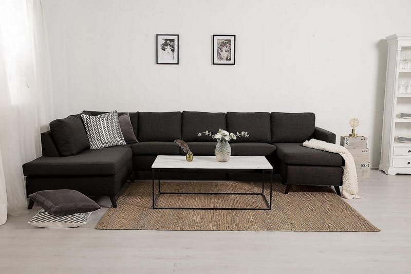 Zero U-sofa Large med Chaiselong Højre - Mørkegrå - Møbler - Sofaer - U Sofa