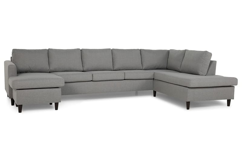 Zero U-sofa Large med Chaiselong Venstre - Lysegrå - Møbler - Sofaer - U Sofa