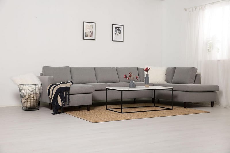 Zero U-sofa Large med Chaiselong Venstre - Lysegrå - Møbler - Sofaer - U Sofa