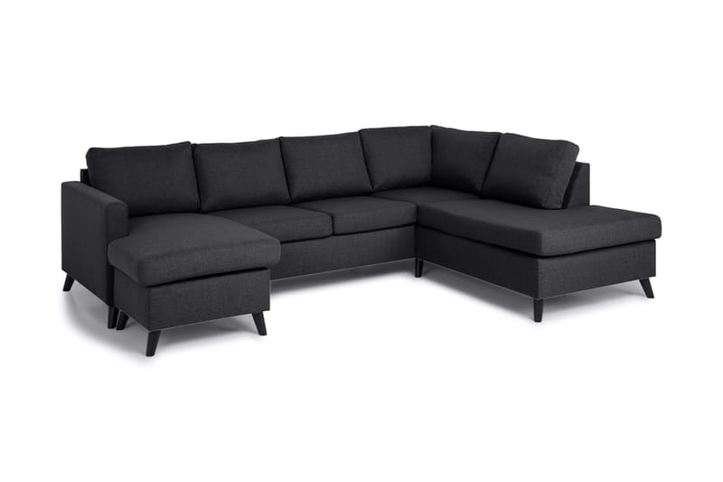 Zero U-sofa Large med Chaiselong Venstre - Mørkegrå - Møbler - Sofaer - U Sofa