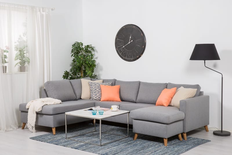 Zero U-sofa med Chaiselong Højre - Lysegrå - Møbler - Sofaer - U Sofa