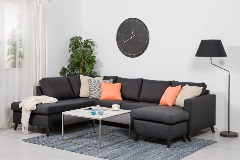 Zero U-sofa med Chaiselong Højre - Mørkegrå - Møbler - Sofaer - U Sofa