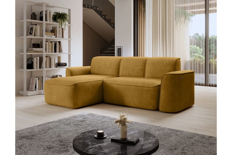 Ume 4-personers Sofa med Chaiselong - Gul - Møbler - Sofaer - Sofa med chaiselong