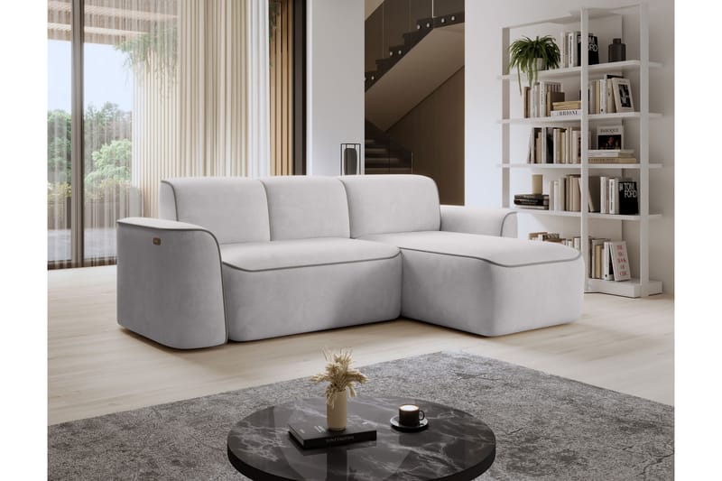 Ume 4-personers Sofa med Chaiselong - Grå - Møbler - Sofaer - Sofa med chaiselong